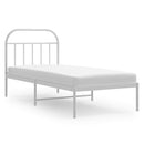 vidaXL fehér fém ágykeret fejtámlával 90x190 cm
