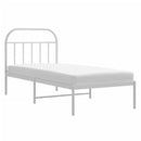 vidaXL fehér fém ágykeret fejtámlával 90x190 cm