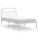 vidaXL fehér fém ágykeret fejtámlával 100x200 cm