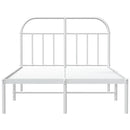 vidaXL fehér fém ágykeret fejtámlával 120 x 200 cm