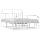 vidaXL fehér fém ágykeret fej- és lábtámlával 183 x 213 cm