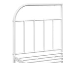 vidaXL fehér fém ágykeret fej- és lábtámlával 183 x 213 cm