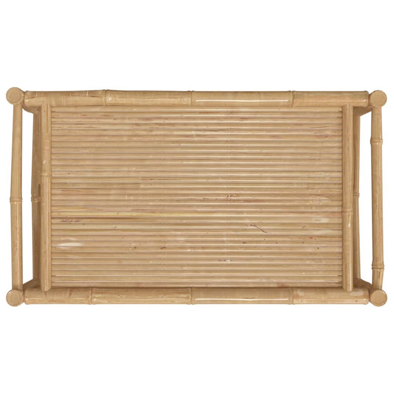 vidaXL bambusz kerti dohányzóasztal 100 x 55 x 33 cm