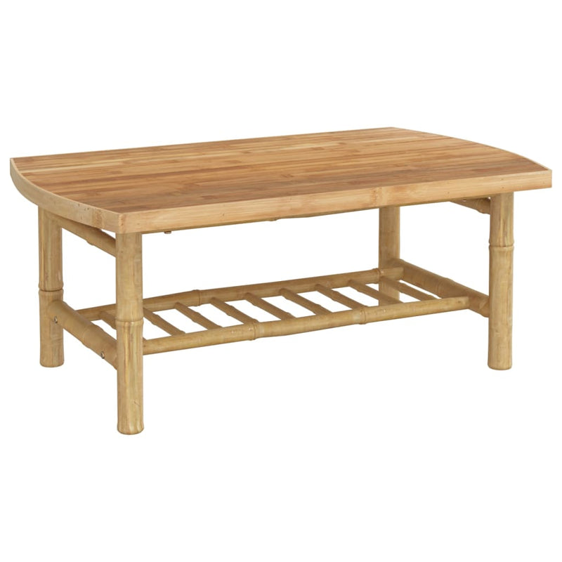 vidaXL bambusz kerti dohányzóasztal 90 x 55 x 37 cm