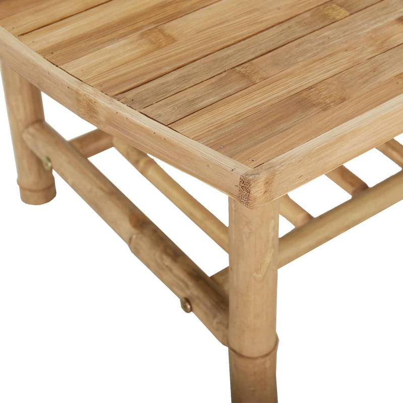 vidaXL bambusz kerti dohányzóasztal 90 x 55 x 37 cm