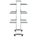 vidaXL alumínium ruhaszárító állvány kerekekkel 89 x 64 x 129 cm