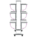 vidaXL alumínium ruhaszárító állvány kerekekkel 89 x 64 x 129 cm