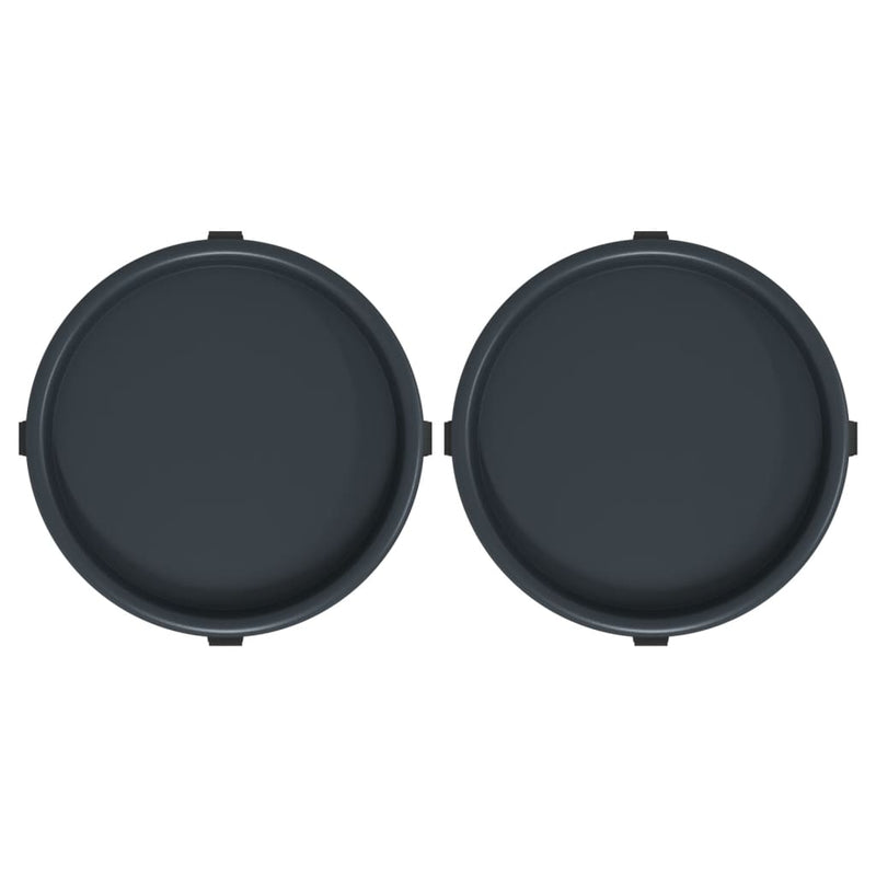 vidaXL 2 db szürke kerekes virágtartó átmérő 34 cm 35 kg