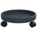 vidaXL 2 db szürke kerekes virágtartó átmérő 34 cm 35 kg