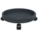 vidaXL 2 db szürke kerekes virágtartó átmérő 34 cm 35 kg