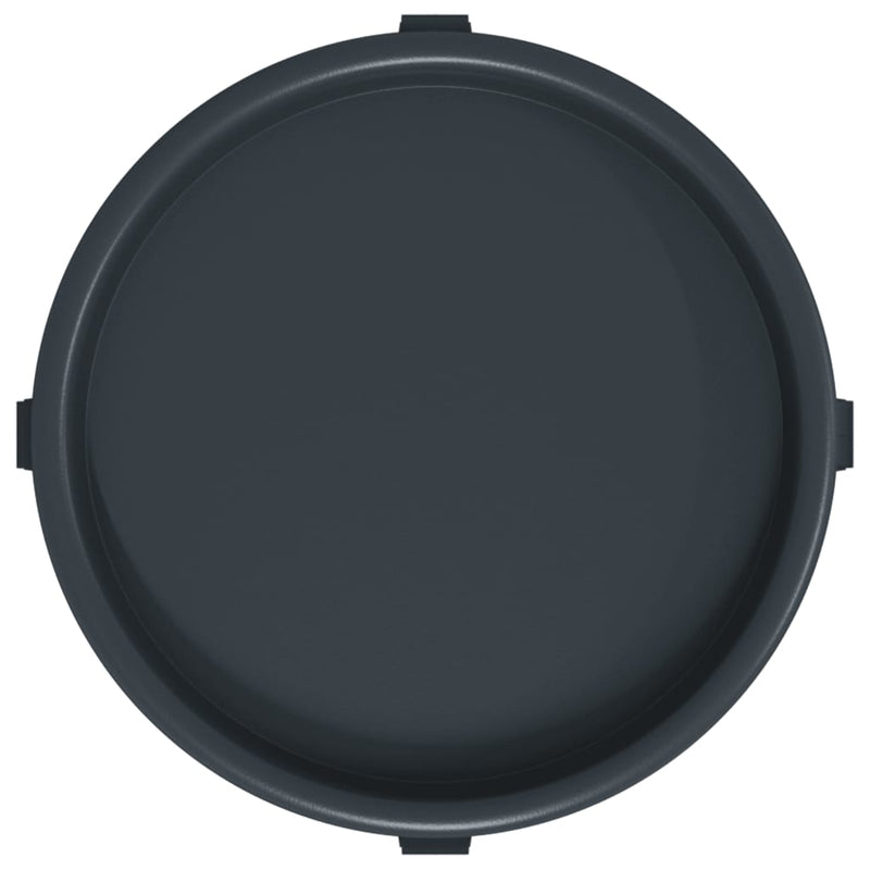 vidaXL 2 db szürke kerekes virágtartó átmérő 34 cm 35 kg