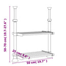 vidaXL alumínium konyhapolc 50 x 25 x (50-70) cm