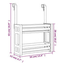 vidaXL alumínium mosogató alatti rendszerező 34 x 12 x 26 cm