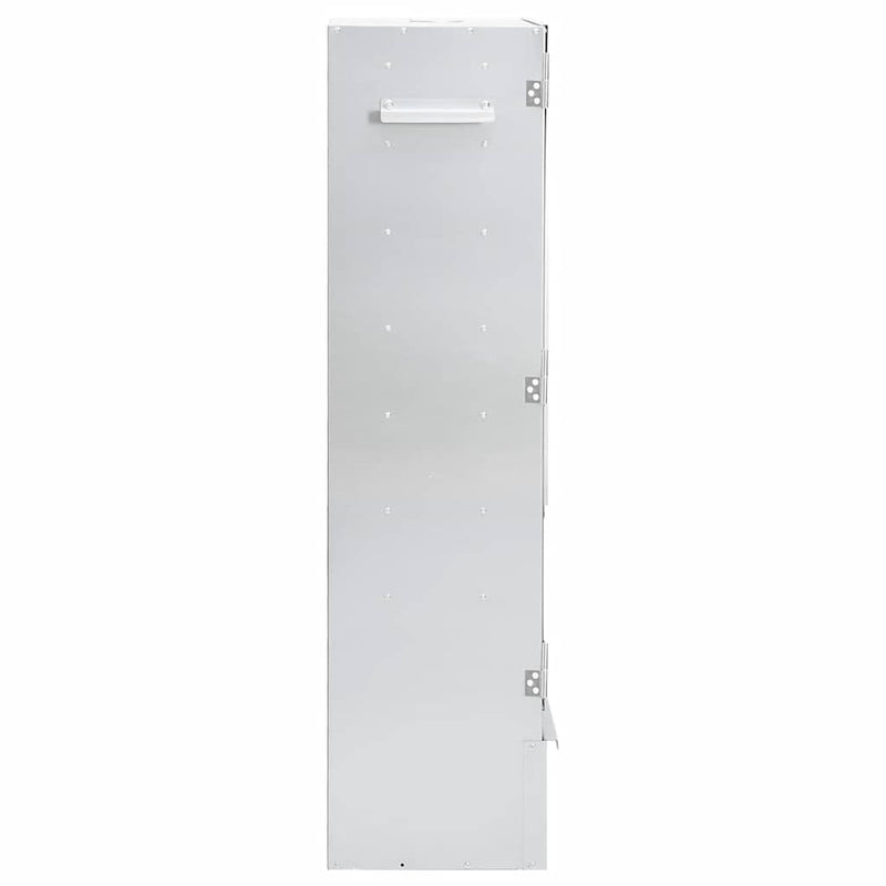 vidaXL horganyzott acél BBQ füstölőkemence faaprítékkal 44,5x29x110 cm