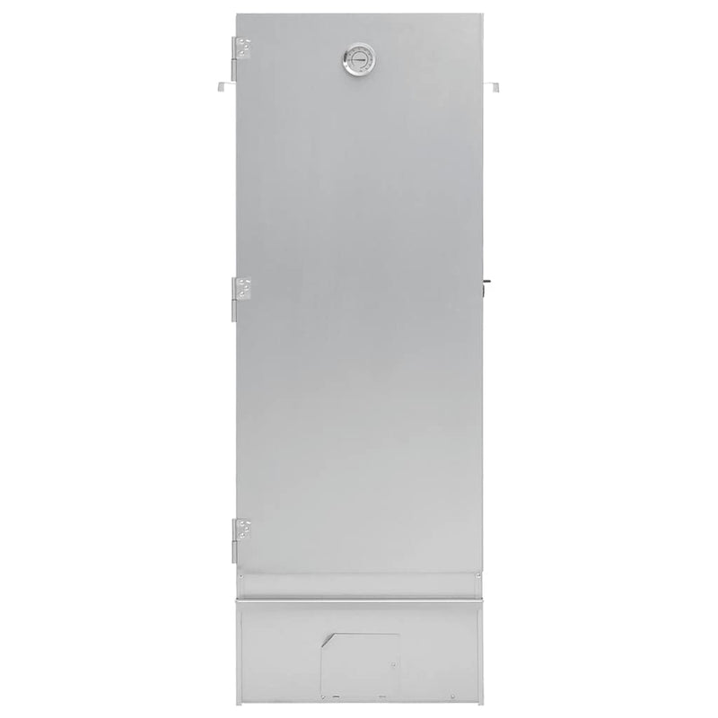 vidaXL horganyzott acél BBQ füstölőkemence faaprítékkal 44,5x29x110 cm