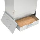 vidaXL horganyzott acél BBQ füstölőkemence faaprítékkal 44,5x29x110 cm