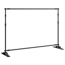 vidaXL fekete acél háttérállvány 305x243 cm