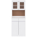 vidaXL ALTA fehér tömör fenyőfa tálalószekrény 77 x 35 x 188 cm