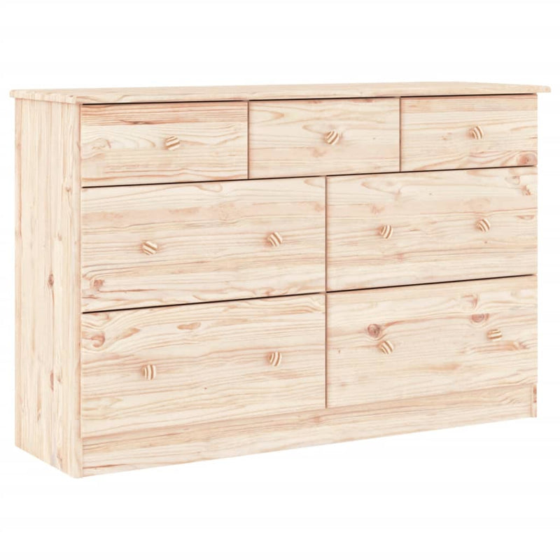vidaXL ALTA tömör fenyőfa komód 112x35x73 cm
