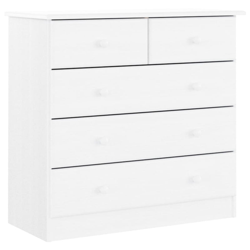 vidaXL ALTA fehér tömör fenyőfa komód 77x35x73 cm
