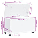 vidaXL ALTA fehér tömör fenyőfa tárolóláda 73x39,5x43 cm