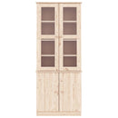 vidaXL ALTA tömör fenyőfa üvegvitrin 77x35x186,5 cm