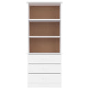 vidaXL ALTA fehér tömör fenyőfa könyvszekrény 60x35x142 cm