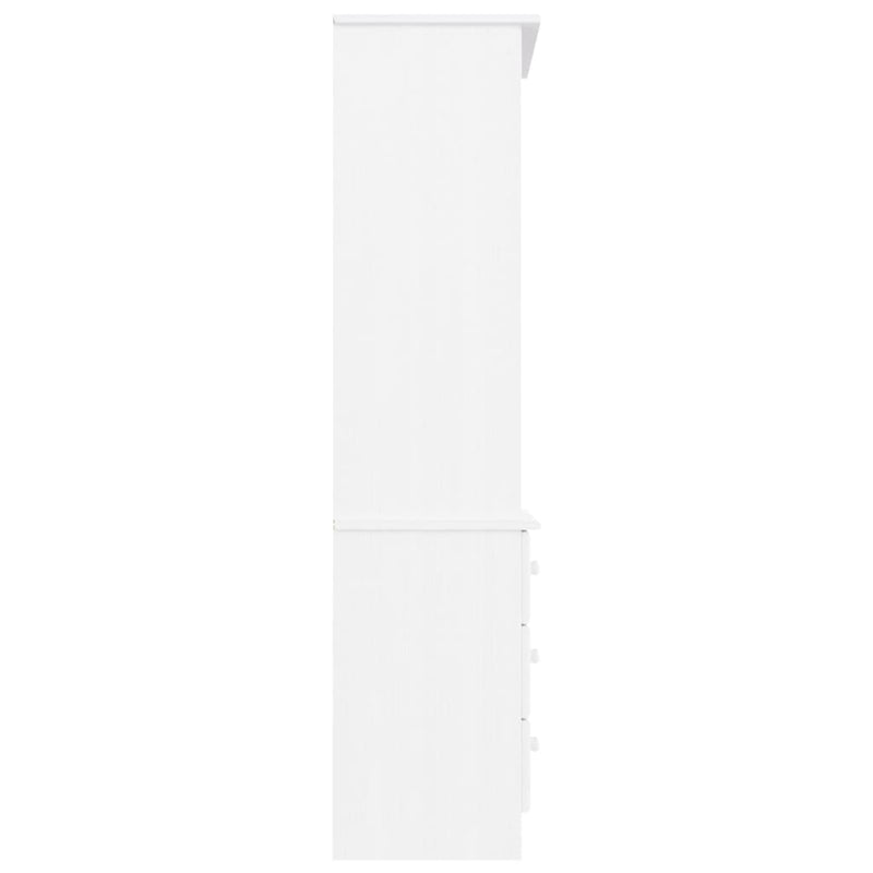 vidaXL ALTA fehér tömör fenyőfa könyvszekrény 60x35x142 cm