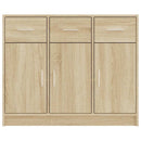 vidaXL sonoma tölgy színű szerelt fa tálalóasztal 91x28x75 cm