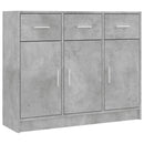 vidaXL betonszürke szerelt fa tálalószekrény 91x28x75 cm