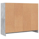 vidaXL betonszürke szerelt fa tálalószekrény 91x28x75 cm