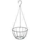 vidaXL 4 db fekete acél függő kaspótartó kaspóval