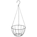 vidaXL 4 db fekete acél függő kaspótartó kaspóval