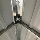 vidaXL világosbarna fészer meghosszabbított tetővel 277x110,5x181 cm