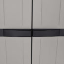 vidaXL szürke és fekete PP kültéri tárolószekrény 65 x 37 x 165 cm