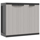 vidaXL szürke és fekete PP kültéri tárolószekrény 97 x 37 x 85 cm