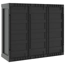 vidaXL szürke és fekete PP kültéri tárolószekrény 97 x 37 x 85 cm