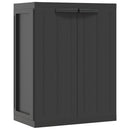 vidaXL fekete PP kültéri tárolószekrény 65 x 37 x 85 cm