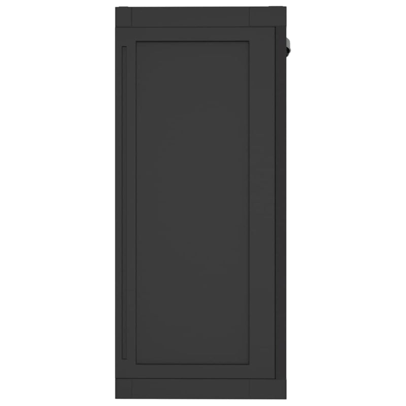 vidaXL fekete PP kültéri tárolószekrény 65 x 37 x 85 cm