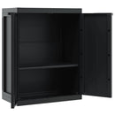 vidaXL fekete PP kültéri tárolószekrény 65 x 37 x 85 cm