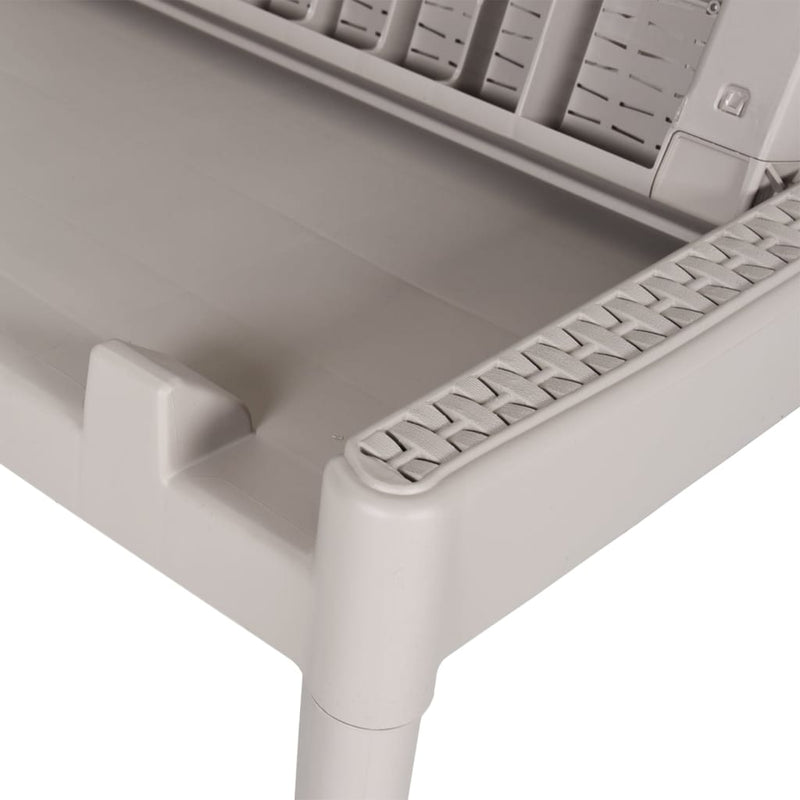 vidaXL cappuccino színű PP napozóágy 186 x 60 x 29 cm