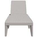 vidaXL szürke PP napozóágy 186 x 60 x 29 cm