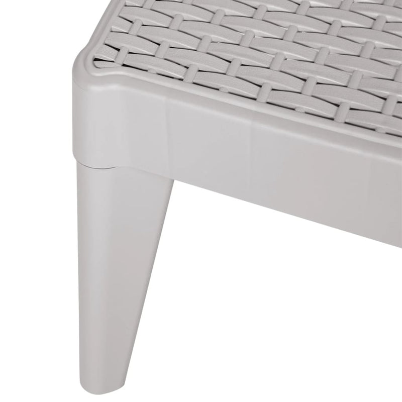 vidaXL szürke PP napozóágy 186 x 60 x 29 cm