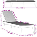 vidaXL fehér PP napozóágy 186 x 60 x 29 cm