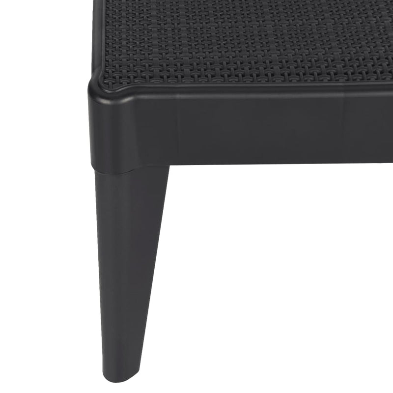 vidaXL antracitszürke PP napozóágy 186 x 60 x 29 cm