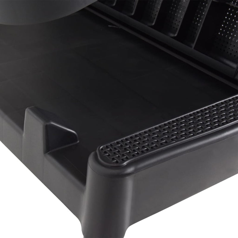 vidaXL antracitszürke PP napozóágy 186 x 60 x 29 cm