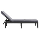vidaXL antracitszürke PP napozóágy párnával 186 x 60 x 29 cm