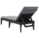 vidaXL antracitszürke PP napozóágy párnával 186 x 60 x 29 cm