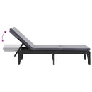 vidaXL antracitszürke PP napozóágy párnával 186 x 60 x 29 cm