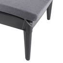 vidaXL antracitszürke PP napozóágy párnával 186 x 60 x 29 cm